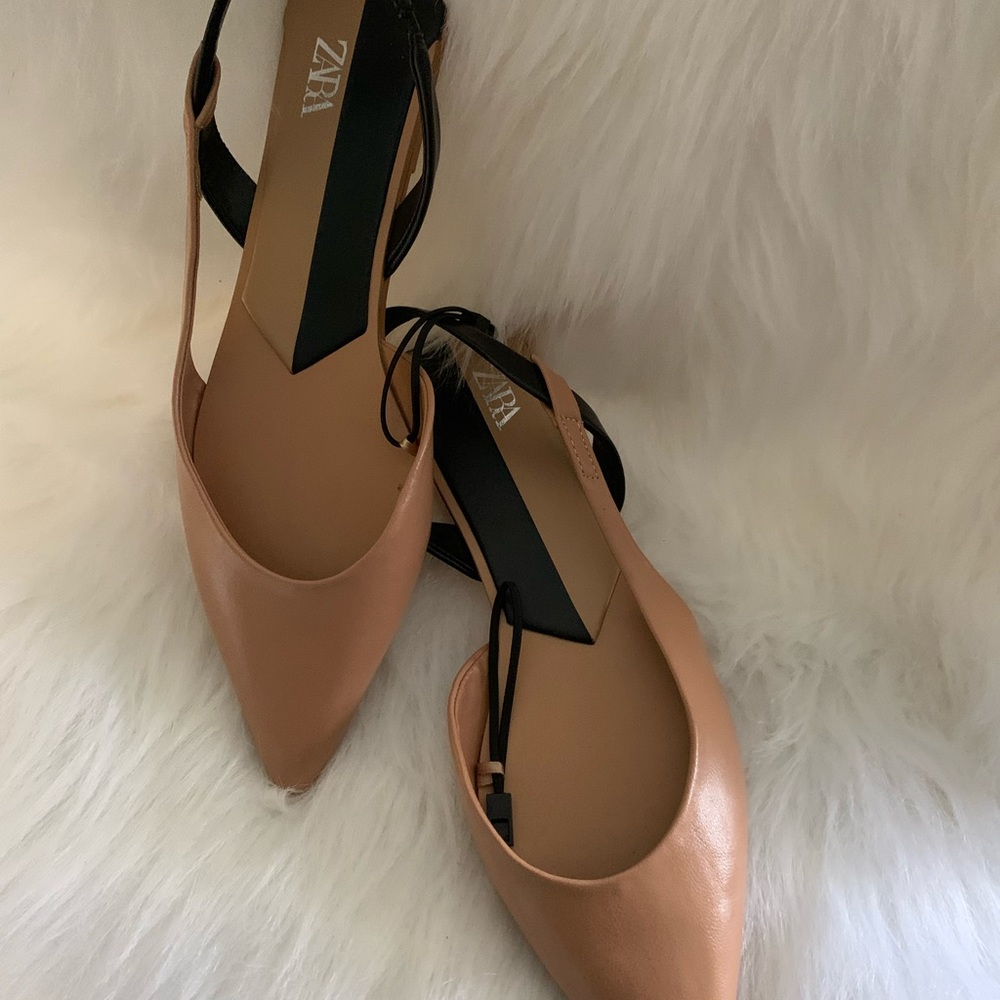 Zara flats nude